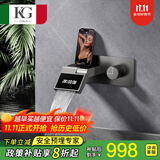 KG(意大利)数显折叠暗装水龙头嵌入墙预埋隐藏式面盆冷热全铜水龙头 【枪灰色】KF10一体式入墙龙头