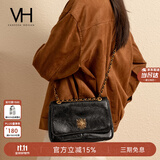 VANESSA HOGAN VH女包复古邮差包中号轻奢油蜡皮腋下包通勤单肩托特包生日礼物