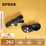 卡骆驰（CROCS）贝雅洞洞鞋男鞋女鞋轻便耐磨一脚蹬拖鞋休闲鞋百搭花园鞋|10126 黑色-001(含智必星) 37 /38(230mm)