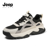 JEEP SPIRIT吉普男鞋老爹鞋男户外运动鞋男休闲鞋子男 187-2 石墨黑 42