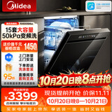 美的（Midea）洗碗机RX600S Max嵌入式家用全自动独立式两用150升以上大容量可台面安装四星级消毒柜一体机变频 嵌入式 150L 独立式两用【大15套变频超净节能】