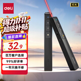 得力（deli）翻页笔教师用ppt投影笔激光翻页笔激光笔演讲笔 无线演示翻页器课件笔 逗猫笔红光 黑色2802