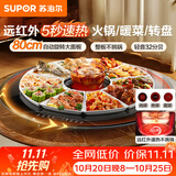 苏泊尔（SUPOR）多功能暖菜板 火锅+饭菜保温板 圆形加热菜板  80CM可旋转餐桌转盘  BZ80RH851J