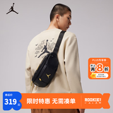 NIKE JORDAN 耐克AJ腰包男女运动胸包户外跑步手机收纳包 正黑色／金色 8/20【36*12*8cm 约3.5L】