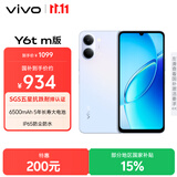 vivo Y6t m版 4GB+128GB 霞光蓝 6500mAh 5年长寿大电池 SGS五星抗跌耐摔认证 IP65防尘抗水 AI手机