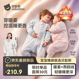 贝肽斯婴儿睡袋暖姜3.0儿童分腿睡袋婴幼儿防踢被睡衣秋冬中厚 花语XL