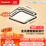 松下（Panasonic）叶影升级50瓦吸顶灯智能全光谱卧室灯