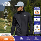 北面（The North Face）【溯水系列】防晒皮肤衣情侣款防泼溅防风夹克UPF40+休闲薄风衣 8G78/JK3/宇宙黑/男款 M
