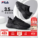 斐乐火星2丨FILA老爹鞋男鞋复古增高休闲鞋黑色运动鞋子跑步休闲鞋 黑-BK 43