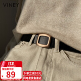 viney牛皮女士皮带时尚高颜值腰带配牛仔裤带轻奢学生装饰裙带生日礼物