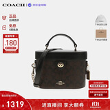 蔻驰（COACH）【品牌直供】奢侈品女包KAY盒子包斜挎包黑CBQ35生日礼物送女友