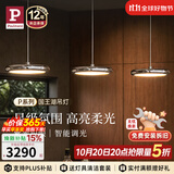 Paulmann P德国柏曼国王湖智能全光谱护眼吊灯餐厅餐桌吧台后现代LED照明 【镜光银】推荐1.7-2m长桌 柏曼节律智能 【紫光护眼】