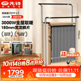 先锋电热龙鳞片油汀取暖器电暖器电暖气片家用节能加湿烘衣卧室客厅升温DYT-L7