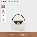 CHARLES&KEITH编织手提凯莉包菱格链条包包女包生日礼物送女友CK2-50782379 Multi综合色 M