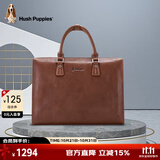 暇步士（Hush Puppies）男士出差商务公文包男包大容量横款手提包电脑包生日礼送男朋友
