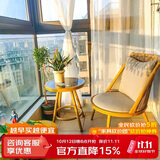 紫叶阳台休闲椅藤椅现代简约客厅沙发椅子庭院藤编懒人椅户外阳台桌椅