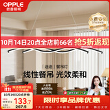 欧普照明（OPPLE）餐厅灯吊灯餐桌饭厅吧台北欧创意极简吊灯时尚简约百搭迷迭黑