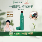 利尻昆布植物染发笔黑色20g无刺激遮盖白发一次性速干便携神器染发剂