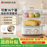 志高（CHIGO）煮蛋器 蒸蛋器双层小蒸锅 智能定时自动断电2026款蒸蛋羹早餐一体机小型 JPZDQ859