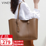 viney牛皮包包女包大容量托特包单肩包手提包生日礼物送女友老婆双11