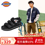 Dickies凉鞋男鞋夏季轻便凉拖鞋男士户外沙滩鞋潮流休闲情侣鞋 黑色（男女款） 39