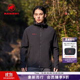 猛犸象（MAMMUT）【红标】Macun 2.0 男士户外防泼水连帽夹克外套软壳 黑色 XL