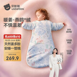 贝肽斯婴儿睡袋暖姜3.0儿童一体睡袋婴幼儿防踢被睡衣秋冬加厚 原野L
