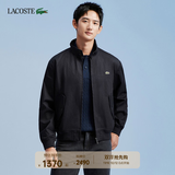 LACOSTE法国鳄鱼男装秋冬商务老钱风立领拉链夹克哈灵顿夹克外套|BH1172 HDE/远峰蓝 M 50