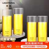 明尊（LIGHTKING）玻璃水杯茶杯 牛奶果汁杯办公室男女茶水杯耐热玻璃杯子套装 CP'22【300ml】4只装