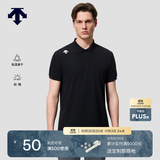 迪桑特（DESCENTE）TRAINING男士TOYOBO吸湿速干防晒UPF50+短袖POLO衫夏季新款 BK-黑色 XL (180/100A)