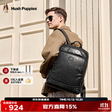 暇步士（Hush Puppies）双肩包男商务出差旅行背包新款简约大容量真皮电脑包送老公送男友 HA-1611837D-5720装14英寸电脑 独立电脑仓