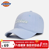 Dickies复古棒球帽男女情侣软顶纯棉面料鸭舌帽显脸小遮阳帽子 灰蓝色