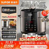 苏泊尔（SUPOR）电压力锅5L 智能0涂层钢胆大屏SY-50YC5015电饭煲高压锅适用4-6人上盖批次随机发货