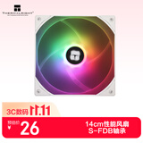 利民（thermalright）TL-C14C 黑色14cm机箱风扇 经典磁稳S-FDB轴承 4PIN PWM 调速风扇 C14CW-S 14cm机箱灯光风扇