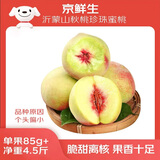 京鲜生沂蒙山秋桃珍珠蜜桃 净重4.5斤 单果85g+ 甜蜜多汁水果源头直发