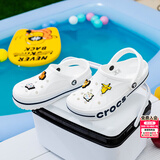 卡骆驰（CROCS）洞洞鞋男鞋女鞋 26夏季新款运动鞋平底沙滩鞋透气情侣凉鞋拖鞋子 贝雅卡骆班-纯粹雅白 41-42