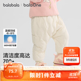 巴拉巴拉balaOne儿童羽绒裤男女童长裤宝宝保暖冬季新款高腰 白色企鹅-白鸭绒 90 cm-充绒量22g
