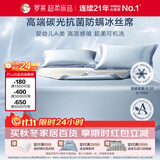 罗莱家纺 母婴A类冰丝席【可机洗】抗菌防螨凉席两件套 蓝120*200