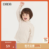 papa【波波绒】爬爬秋冬儿童保暖内衣套装男女宝宝打底衫长袖秋衣秋裤 米白-小高领 批次2 100 cm