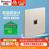 罗格朗（LEGRAND）开关插座面板 仕典米兰金无边框 一位电脑/网络插座（超五类）