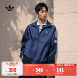 adidas双11主推 通勤百搭休闲运动夹克外套男女秋阿迪达斯三叶草 深靛蓝（推荐选大一码)   2XL