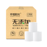 幸福阳光卷纸 无添加环保新概念 4层140克*27卷 有芯卷筒卫生纸