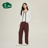 松山棉店罗纹家居服男女士长袖套装可外穿7A抑菌抗静电美拉德色系睡衣睡裤