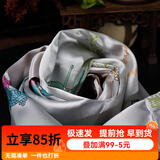艺巅吉彩 五色哈达藏族 蒙古族藏饰真丝提花八吉祥哈达 长2.5米 6色可选 银白色