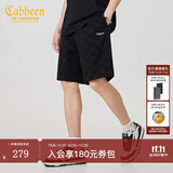 卡宾（CABBEEN）【棋盘格提花】短裤男宽松休闲夏潮牌运动五分裤 煤黑色01 S (165) 46