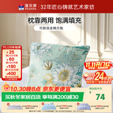 富安娜抱枕头 纯棉方抱沙发办公室汽车靠垫含枕芯可拆洗 清新绿 50*50cm