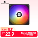 利民（thermalright）TL-C12C-S 黑色argb12cm机箱风扇 argb 风扇 支持神光同步 4PIN PWM 调速风扇