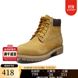 添柏岚（Timberland）小码女鞋小脚经典款柔软抓地高帮黄靴|12709W宽版 麦黄色 35 (US3)