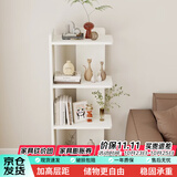 时黛家居转角书架简易落地置物架家用床头书柜一体靠墙拐角架子