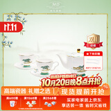 玛戈隆特【新婚礼物】西湖盛宴6头莲蓬骨瓷茶具杯子咖啡杯碟带茶壶